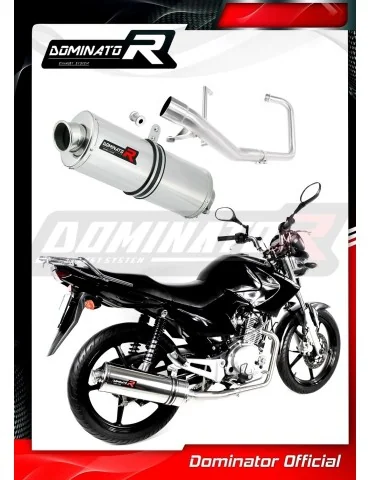 Ligne d'échappement complète inox Dominator OV pour Yamaha YBR 125 (2009-2018)