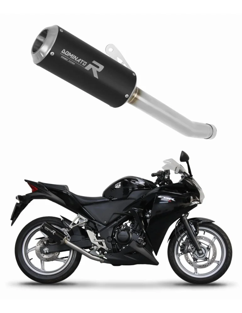 Silencieux slip-on Dominator GP Noir pour Honda CBR 250 R (2011-2013)