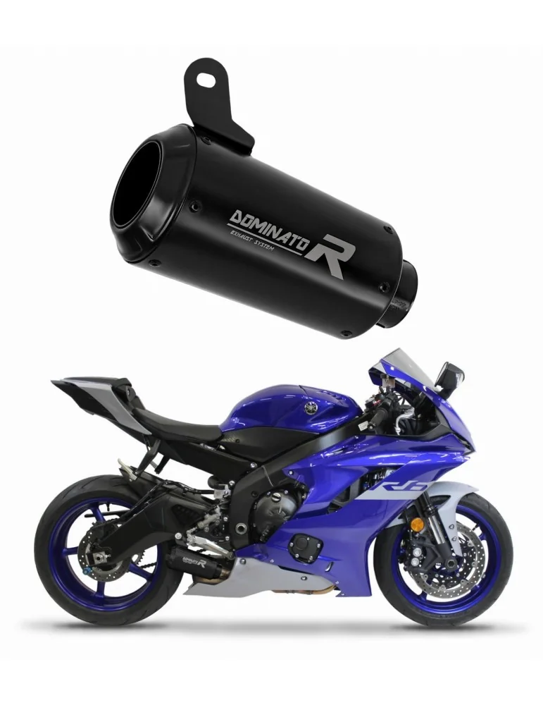 Silencieux slip-on Dominator GPS Noir pour Yamaha YZF R6 (2017-2023)