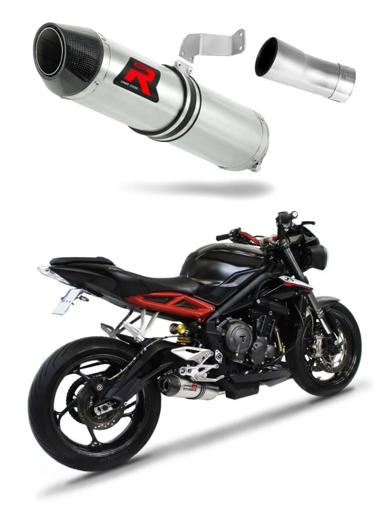 Silencieux slip-on Dominator HP2 pour Triumph Street Triple 765 S R RS (2017-2022)