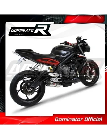 Silencieux slip-on Dominator HP2 pour Triumph Street Triple 765 S R RS (2017-2022)