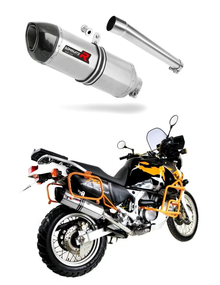 Silencieux slip-on Dominator HP1 pour Honda XRV 750 Africa Twin RD07A (1996-2003)