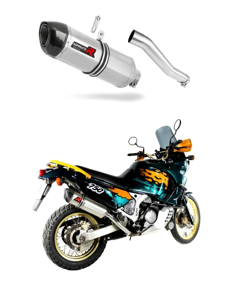 Silencieux slip-on Dominator HP1 pour Honda XRV 750 Africa Twin RD07 (1993-1995)