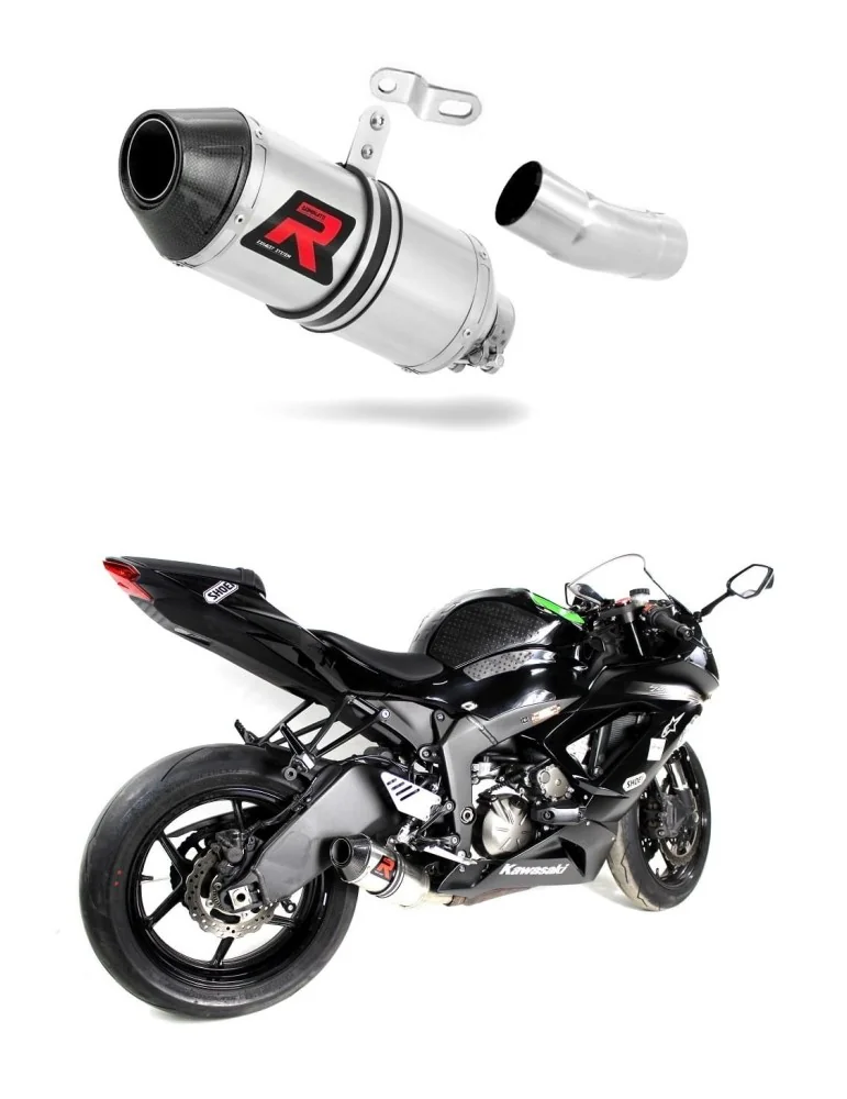 Silencieux slip-on Dominator HP3 pour Kawasaki ZX6R 636 Low Level (2009-2024)
