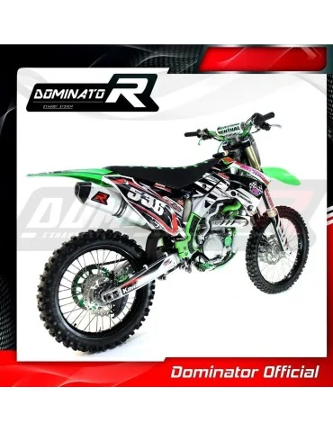 Silencieux slip-on Dominator MX2 pour Kawasaki KXF 450 (2012-2018)