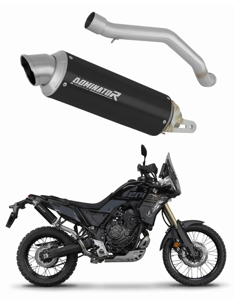 Silencieux slip-on Dominator GPF Noir pour Yamaha Tenere 700 Hi Level (2019-2020)