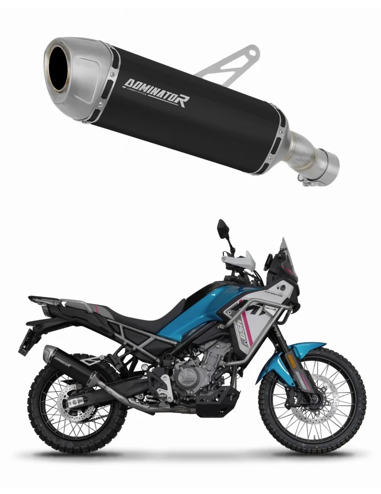 Silencieux slip-on Dominator S6 Noir pour CF Moto 450 MT (2024)