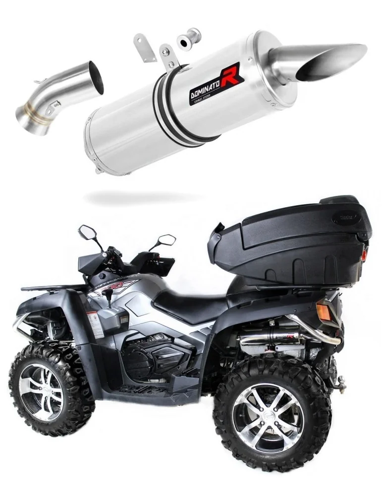 Silencieux slip-on Dominator ST pour CF Moto X8 Terralander 800 V Twin (2012-2016)
