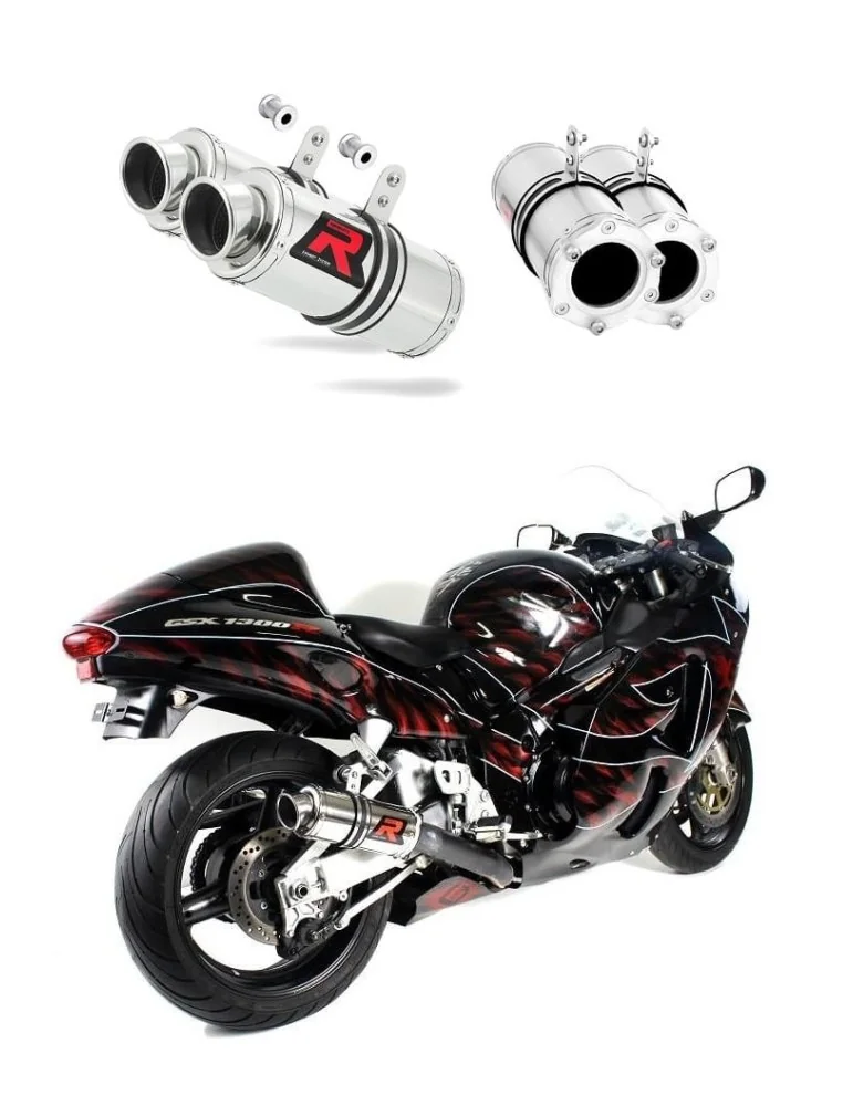 Silencieux bolt-on Dominator GP1 pour Suzuki GSXR 1300 Hayabusa (1999-2007)