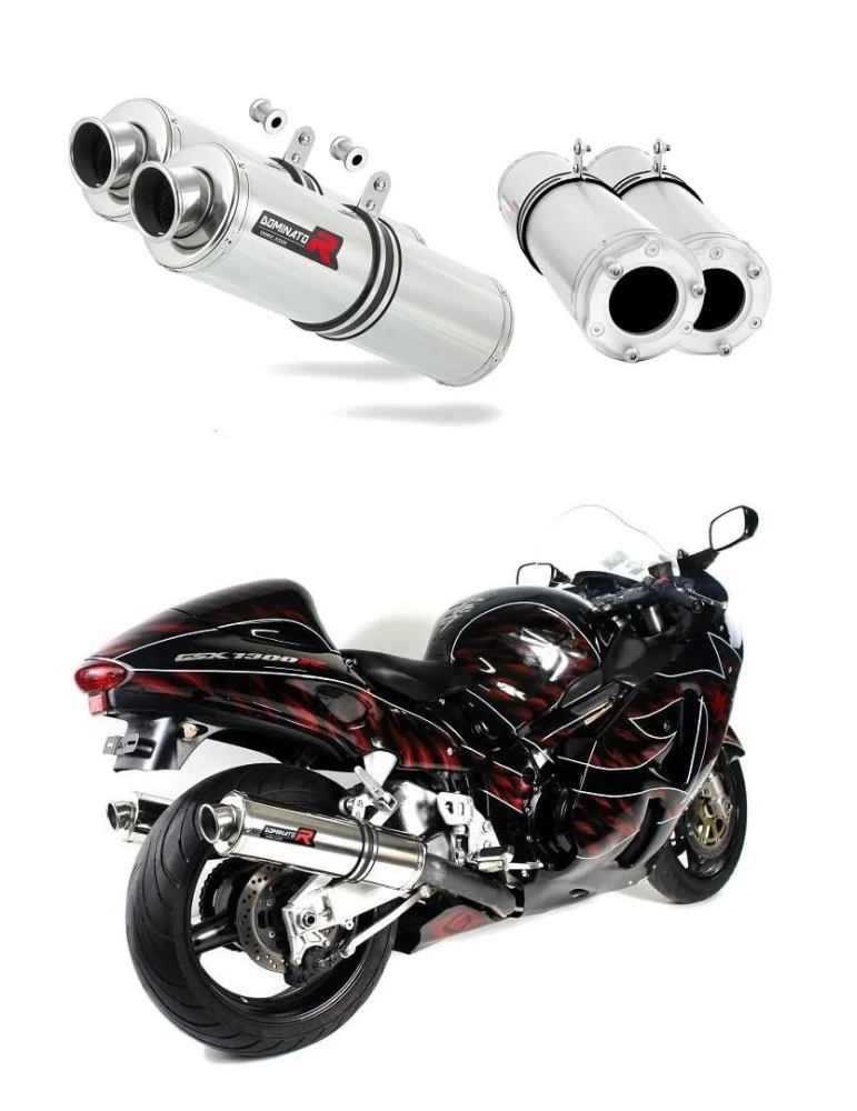 Silencieux bolt-on Dominator ST pour Suzuki GSXR 1300 Hayabusa (1999-2007)