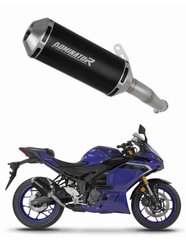 Silencieux slip-on Dominator OV G2 Noir pour Yamaha YZF-R3 (2025-2026)
