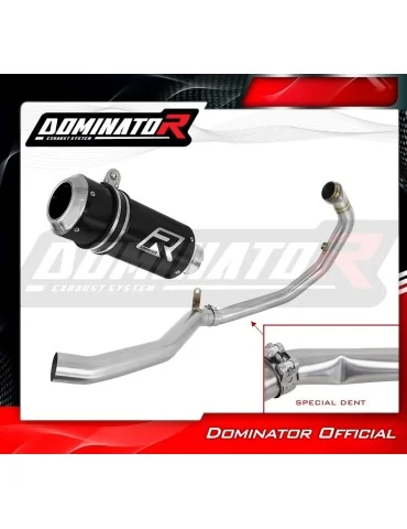 Ligne d'échappement complète inox Dominator GP Noir pour Husqvarna Vitpilen 401 (2020-2023)