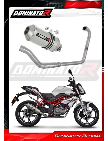 Ligne d'échappement complète inox Dominator OV G2 pour Benelli BN 125 (2018-2023)