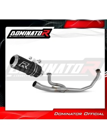Ligne d'échappement complète inox Dominator GP Noir pour Honda VTR 250 (2009-2015)