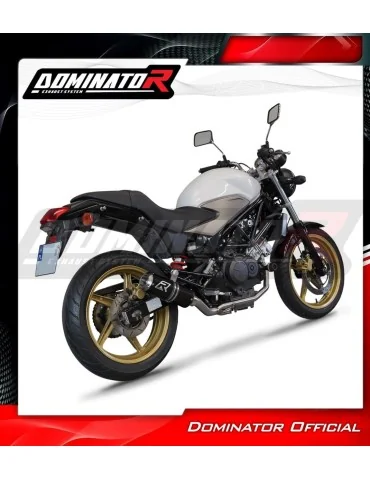 Ligne d'échappement complète inox Dominator GP Noir pour Honda VTR 250 (2009-2015)