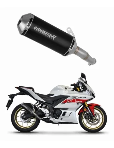 Silencieux slip-on Dominator OV G2 Noir pour Yamaha YZF-R3 (2019-2024)