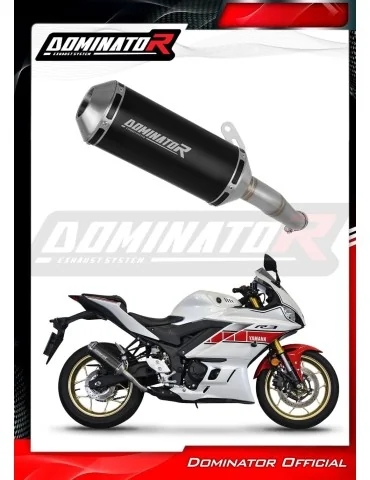 Silencieux slip-on Dominator OV G2 Noir pour Yamaha YZF-R3 (2019-2024)