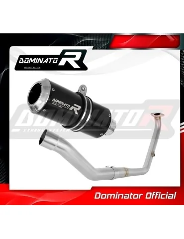 Ligne d'échappement complète inox Dominator GP Noir pour Yamaha YZF R125 (2021-2024)