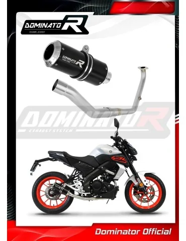 Ligne d'échappement complète inox Dominator GP Noir pour Yamaha MT 125 (2021-2024)