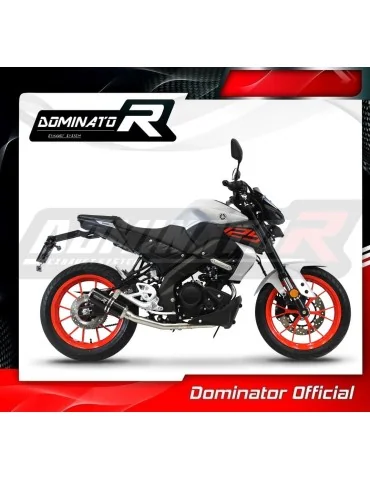 Ligne d'échappement complète inox Dominator GP Noir pour Yamaha MT 125 (2021-2024)