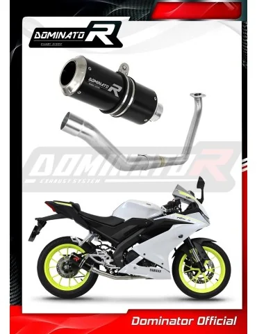 Ligne d'échappement complète inox Dominator GP Noir pour Yamaha YZF R125 (2019-2020)