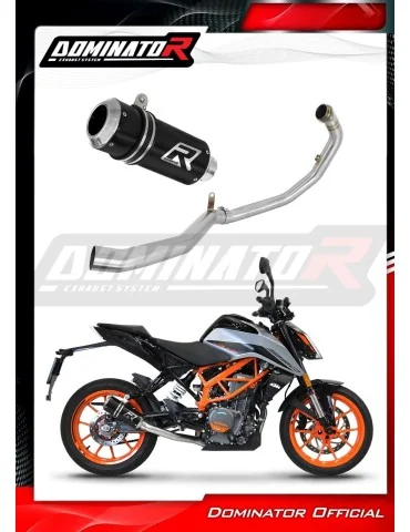 Ligne d'échappement complète inox Dominator GP Noir pour KTM 390 Duke (2021-2023)