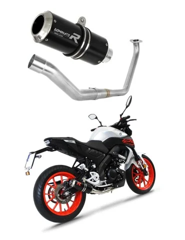 Ligne d'échappement complète inox Dominator GP Noir pour Yamaha MT 125 (2020)