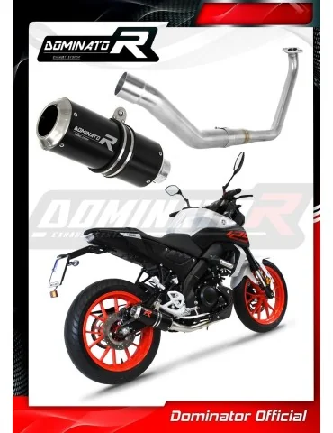 Ligne d'échappement complète inox Dominator GP Noir pour Yamaha MT 125 (2020)
