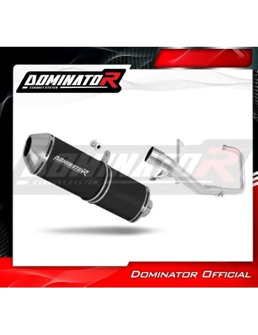 Ligne d'échappement complète inox Dominator OVR Noir pour Yamaha YBR 125 (2009-2018)