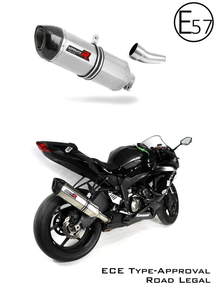 Silencieux slip-on homologué Dominator HP1 pour Kawasaki ZX6R 636 (2009-2020)