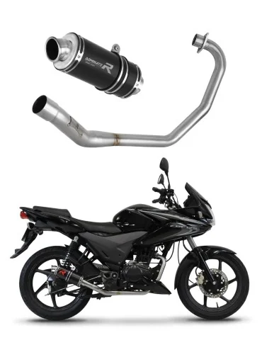 Ligne d'échappement complète inox Dominator GP1 Noir pour Honda CBF 125 (2009-2014)