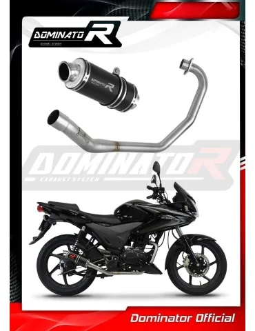 Ligne d'échappement complète inox Dominator GP1 Noir pour Honda CBF 125 (2009-2014)