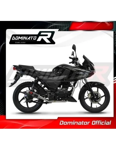 Ligne d'échappement complète inox Dominator GP1 Noir pour Honda CBF 125 (2009-2014)
