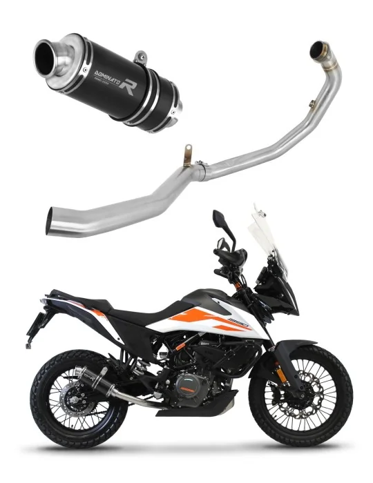 Ligne d'échappement complète inox Dominator GP1 Noir pour KTM 390 Adventure (2020-2024)