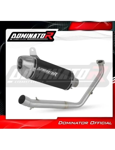 Ligne d'échappement complète inox Dominator S3 Noir pour Yamaha MT 125 (2021-2024)