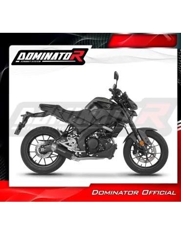 Ligne d'échappement complète inox Dominator S3 Noir pour Yamaha MT 125 (2021-2024)