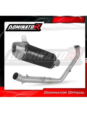 Ligne d'échappement complète inox Dominator S3 Noir pour Yamaha MT 125 Euro 5+ (2024-2026)