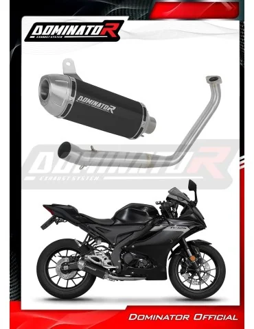 Ligne d'échappement complète inox Dominator S3 Noir pour Yamaha YZF R125 (2019-2020)