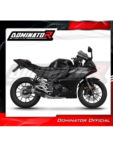Ligne d'échappement complète inox Dominator S3 Noir pour Yamaha YZF R125 Euro 5 (2021-2024)