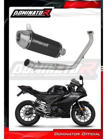 Ligne d'échappement complète inox Dominator S3 Noir pour Yamaha YZF R125 Euro 5+ (2024-2026)