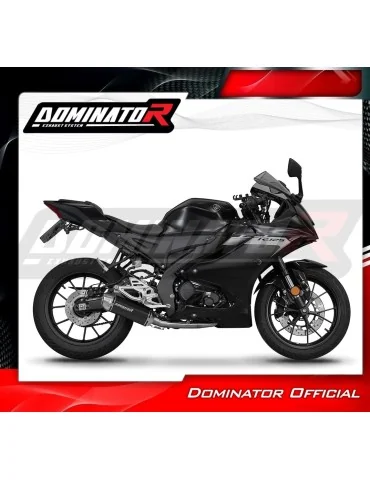 Ligne d'échappement complète inox Dominator S3 Noir pour Yamaha YZF R125 Euro 5+ (2024-2026)