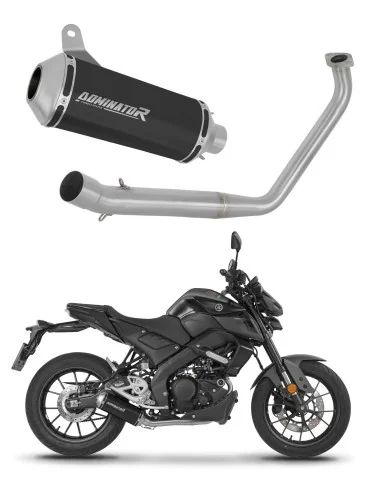 Ligne d'échappement complète inox Dominator OV G2 Noir pour Yamaha MT 125 (2020)