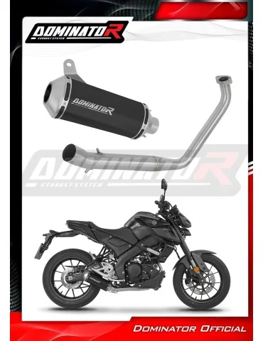 Ligne d'échappement complète inox Dominator OV G2 Noir pour Yamaha MT 125 (2020)