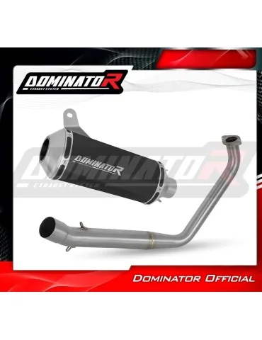 Ligne d'échappement complète inox Dominator OV G2 Noir pour Yamaha MT 125 (2020)