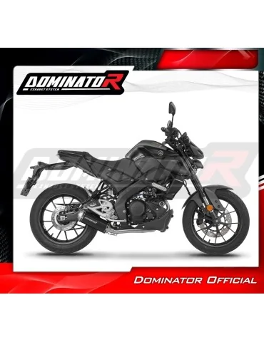 Ligne d'échappement complète inox Dominator OV G2 Noir pour Yamaha MT 125 (2020)