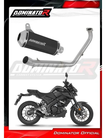 Ligne d'échappement complète inox Dominator OV G2 Noir pour Yamaha MT 125 (2021-2024)