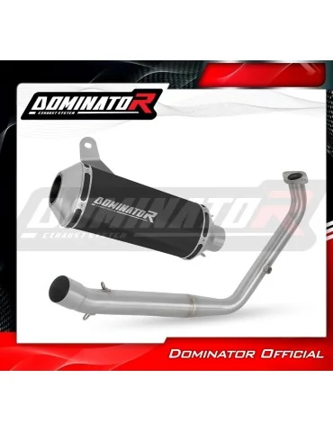 Ligne d'échappement complète inox Dominator OV G2 Noir pour Yamaha MT 125 (2021-2024)