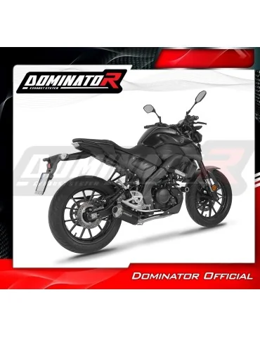 Ligne d'échappement complète inox Dominator OV G2 Noir pour Yamaha MT 125 (2021-2024)