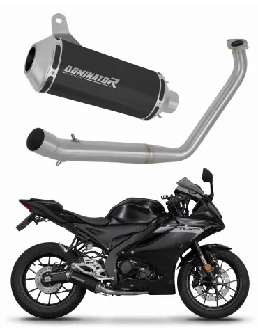 Ligne d'échappement complète inox Dominator OV G2 Noir pour Yamaha YZF R125 (2019-2020)