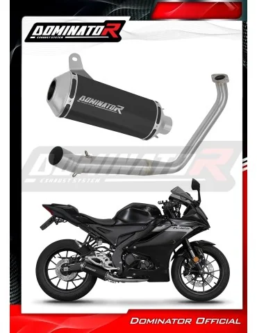 Ligne d'échappement complète inox Dominator OV G2 Noir pour Yamaha YZF R125 (2019-2020)